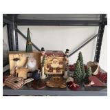 Storage tote of holiday decorations