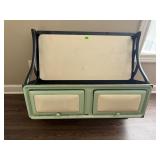 Antique enamel cast iron wood burning cook stove