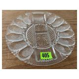 Glass egg plate