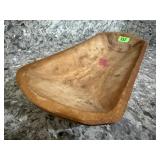 Primitive oblong dough bowl