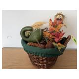 Gathering basket, fall florals, indian corn,