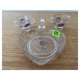 Westmoreland glass Della Robbia cream & sugar,