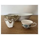 China dish, hand painted Nippon cup, china cup