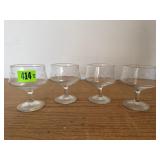 Glass etched goblets (4)