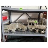 Tin holiday train, 3 piece set