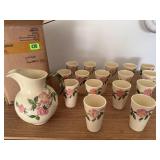 Franciscan Desert Rose pitcher, glasses