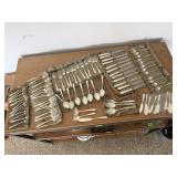 Set of sterling silver flatware