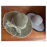 Woven straw sun hats (2)