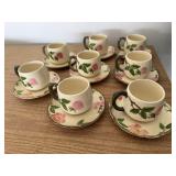 Franciscan Desert Rose Earthenware cups, saucers