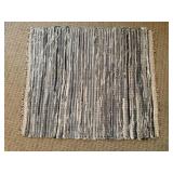 Denim rag rug