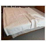 White king size bed spread