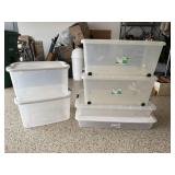 Empty storage containers (6)