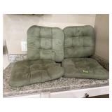 Sage green chair cushions (4)