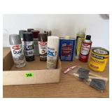 Consumables, spray paint, wood stain, foam brushes