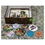 Jewelry caddy, buttons, lapel pins