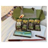 Remington M597 magazine clips, sharpening stone