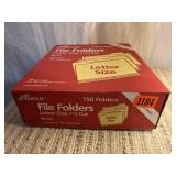 Case of letter size file folders