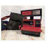 Polaroid Cool Cam instant film camera, duffel bag