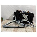 Duffel bag of clothes hangers