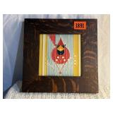 Motawi Tileworks framed cardinal art tile