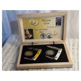 2003 SUSAN B ANTHONY & SACAGAWEA DOLLAR knife set