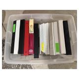 3 Ring binders (10+), plastic page protectors