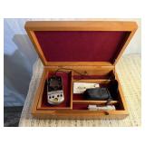 Eddie Bauer digital compass, flashlight, box