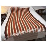 Handmade striped afghan