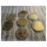 Seven Wonders of the World collector coins (7)