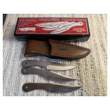 1990s GIL HIBBEN 3PC THROWER knife set