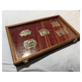 Display case Wolfgang sprint car belt buckles