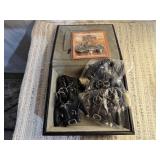 GMC trinket box, motorcycle knife, leather jackets