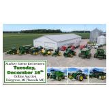 December 16th (Tuesday) Starkey Farms Retirement Online Auction - Fairgrove, MI