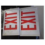 two EXIT signs