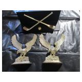 Eagles and golf trophy pieces