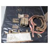 large silo pipe clamps, misc items