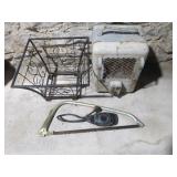 heater, saw, timer, basket