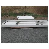 three sections tan fence