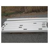 3 sections tan rail fence