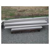 three sections tan fence