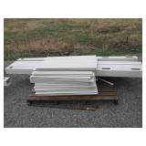 3 sections tan fence