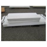 4 sections white fence