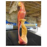 17" wooden parrot