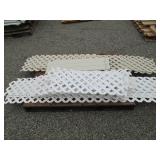 white and tan vinyl lattice