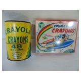 Vtg crayon containers, Donald Duck