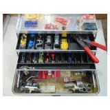 aluminum box w/electrical supplies