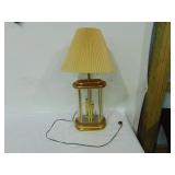 wood & brass lamp