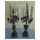 Marble & Bronze candleabras