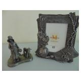 pewter frame and figure