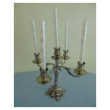 plated silver candleabra